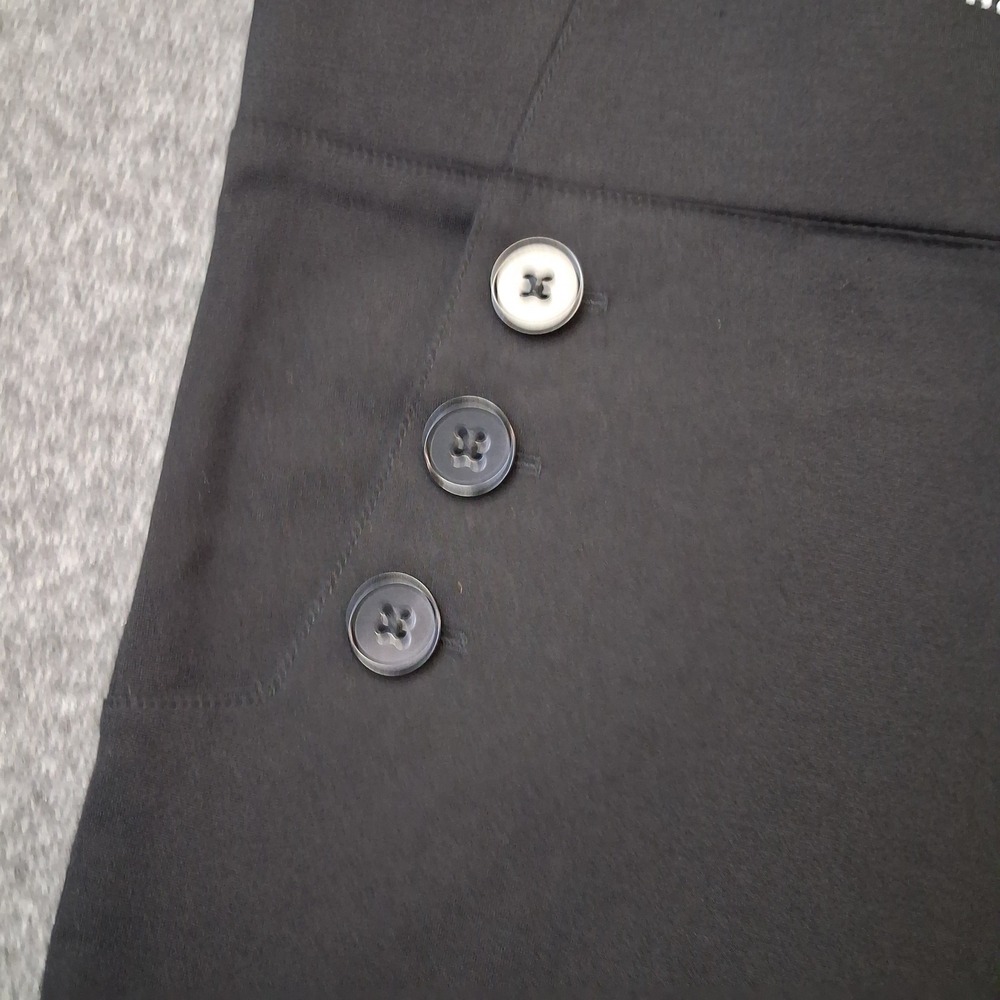 Betabrand Dress Pant Yoga Pant Black Sailor Button Pull On Bootcut Womens Sz L - Picture 10 of 13